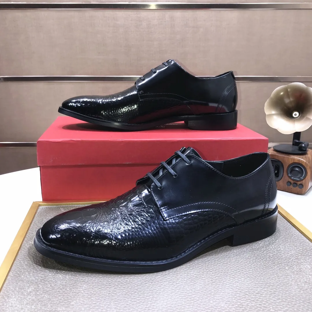 Men's shoes 💰480💰[Ferragamo/Ferragamo] The latest model in the counter, original imported cowhide fabric + sheepskin lining + original luxury metal buckle + original combination outsole, no pressure in comparison 38--44 (custom-made for 45, non-refundable)